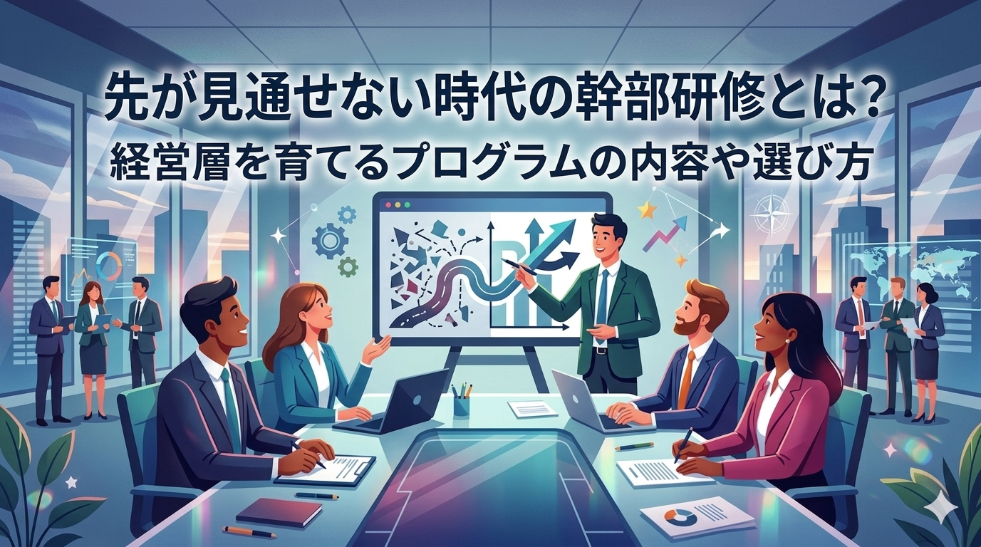 先が見通せない時代の幹部研修とは?経営層を育てるプログラムの内容や選び方